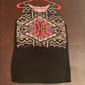 Aztec High-Low Tank Top